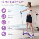 renZEC Waist Twister Machine, Adjustable Exercise Twist Board for Women Men, Noiseless Ab Twister for Home Gym Equipment, 330 lbs Capacity | Track Time, Reps, Calories with Digital Display (Purple)