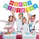 Fecedy Colorful Happy Birthday Banner Bunting Pre-Strung No DIY for Birthday Party Decorations (Multi)