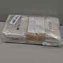 Plain Striped Cotton Linen Blended Dinner Cloth Napkins - Set of 12 (17 x 17 inches) - for Events & Home Use (Black)