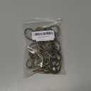 Antique Brass Curtain Rings with Eyelets for Up to 1.0-inch Curtain Rods (Set of 30 PCS Curtain Rings) (1 1/4 inch Inner Diameter)