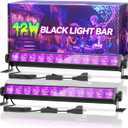 2 Pack 42W LED Black Light Bar, Blacklight with 6FT Cord+Switch+Plug, Glow in The Dark Black Lights Party Supplies for Halloween Decorations, Poster, Body Paint, Classroom, Bedroom