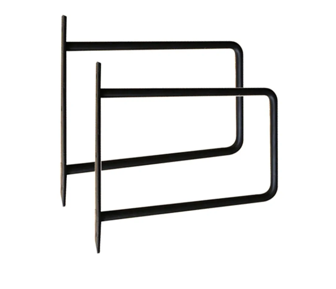 Solid Shelf Brackets, Metal Brackets, 4 Pieces, Heavy Duty Brackets, Industrial Shelf Brackets, Wall Brackets, Decoration Shelf Brackets, Black