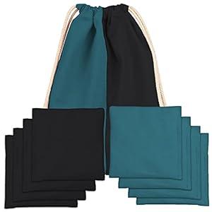 Play Platoon Cornhole Bags Weather Resistant- Set of 8 Regulation Bean Bags for Tossing- Official Professional Size & Weight Corn Hole Bags Two Color All Weather Cornhole Beans Bag Set with Tote Bag