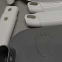 Potty Training Seat SKYROKU Potty Training Toilet with Step Stool Ladder, for Kids Boys Girls Toddlers - Comfortable Safe Potty Seat with Anti-Slip Pads Ladder 8838-Grey