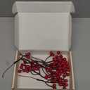 Fangoo 20 Pack 7 Inch Artificial Red Berry Picks for Christmas Tree Burgundy Red Berries Stems Holly Berry Branches Ornaments Wreath Crafts Wedding Holiday Season Winter Home Decor