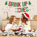 2 x Drink up Grin*hes Banner, Gri*ch Xmas Party Decorations, Merry Christmas, Winter Holiday Christmas Grin*hmas New Year Party Photo Props Decorations Supplies