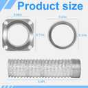 Magnetic Dryer Vent Connector Kit DV180 Aluminum Alloy Shell Magnetic Dryer Vent Easy to Clean, Includes 3.3ft Long Dryer Vent Hose & 2 Clamps