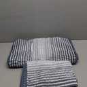 BSICPRO Bathroom Rugs and Mats Sets, 2 Piece Thick Absorbent Chenille Non Slip, Soft Shaggy Floor Mats, Machine Washable (Fog Blue, 20" x 47" Plus 16" x 24")