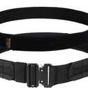 1.75" Tactical MOLLE Battle Belt with Quick Release Buckle 1.5" Inner Belt (Small, Bk)