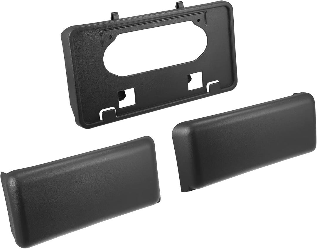 X AUTOHAUX 1 Set for Ford F-150 2009-2014 Front Left Right Bumper Guards Insert Pads Cap License Plate Frame Bracket 9L3Z17E810B 9L3Z17A385A