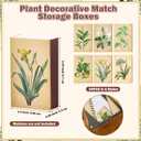 BUoonyer Plant Blank Matches Boxes - 60PCS Match Storage Containers with Double-Sided Striker, Plants Fireplace Matchbook Bulk Holder Decorative for Guests Gift Party Favor (No Matches Included)