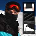 6 Pcs Winter Neck Gaiter Warmer Fleece for Men Women Adjustable Windproof Half Balaclava Thermal Neck Warmer Ski Face Mask Scarf for Cold Weather Cycling Motorcycle Sports Black