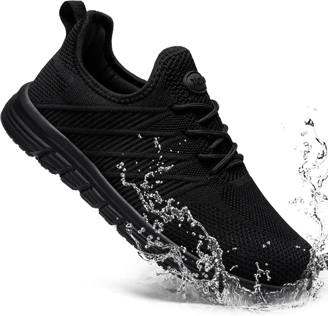 Slip Resistant Slip On Shoes for Women's Work Non Slip Sneakers Water Resistant Zapatos Antideslizantes para Mujer Food Service Chef Restaurant (Mystic Black, 7)