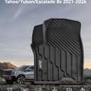 3W Floor Mats & Cargo Liner for 2021-2025 2026 Chevrolet Tahoe/GMC Yukon (Only for 8 Seats, Not for XL), All Weather Protection Anti-Slip & Durable TPE Full Set Liners Automotive Accessories