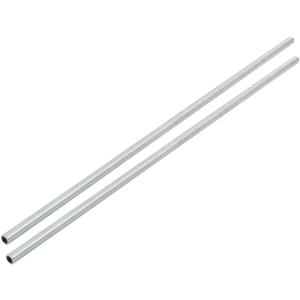 uxcell Lamp Pipe Nipple, M10 Thread 500mm Length Hollow Lamps Repair Part Hardware for Lamp Lights, Zinc Plated Silver Tone, Pack of 2