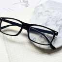 Eyekepper 2 Pack Computer Reading Glasses Blue Light Blocking Readers for Men Women, Black, 1.0 x