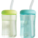 The First Years Squeeze & Sip Toddler Straw Cups  Squeezable Transition Sippy Cup with Silicone Straw  Toddler Feeding Supplies  7 Oz  2 Count  Ages 6 Months and Up