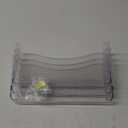 EASEPRES  3 Pack Clear Single Pocket Hanging File Organizer, Plastic Wall Mount Paper Mails Magazines Holder, Mounted Folder Bins for Office, School and Home, 13.85x3.14x6.88 inches