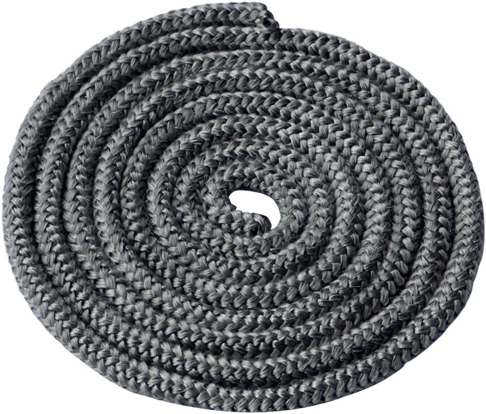 Protalwell Wood Stove Gasket (1/4" x 72" Rope), Wood Stove Door Gasket, Grey Color Fiberglass Gasket, Wood Stove Door Seal, 1/4 in High Temperature Resistant Wood Stove Gasket Rope