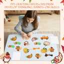 Halloscume 36 Sets Thanksgiving Crafts Kit DIY Tissue Paper Sign Crafts Turkey Pumpkin Fruit Truck Suncatchers Kits Decor for Thanksgiving School Fall Harvest Religious Party Fun Activities