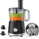 NEWBULIG 10.5 Cups Food Processor, Versatile Food processors with 5 Blades, 600W Powerful Meat Grinder for Slicing, Shredding, Chopping, Kneading, Dishwasher Safe, for Meat, Vegetables, Fruit, Dough