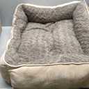 JOEJOY Rectangle Dog Bed for Large Medium Small Dogs Machine Washable Sleeping Dog Sofa Bed Non-Slip Bottom Breathable Soft Puppy Bed Durable Orthopedic Calming Pet Cuddler, Multiple Size, Beige (M(25"x 21"x 8"))