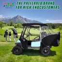 10L0L Golf Cart Enclosure for 4 Passengers Club Car Precedent - 57'' Roof Fit, Waterproof Transparent Driving Cover with Security Side Mirror Openings, Black - Fits 4 Seater