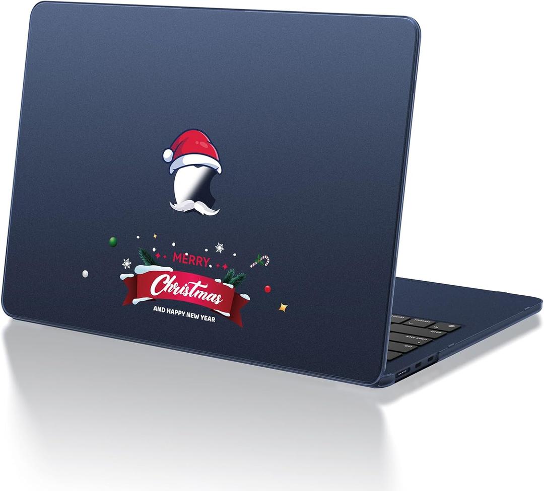for MacBook Air 15 inch Case M4 2025 2024 2023 M3 M2 [Top-Tier Matte Finish] [Ultra Thin Armor] Protective Hard Shell Translucent Cover (Midnight-Santa Claus)