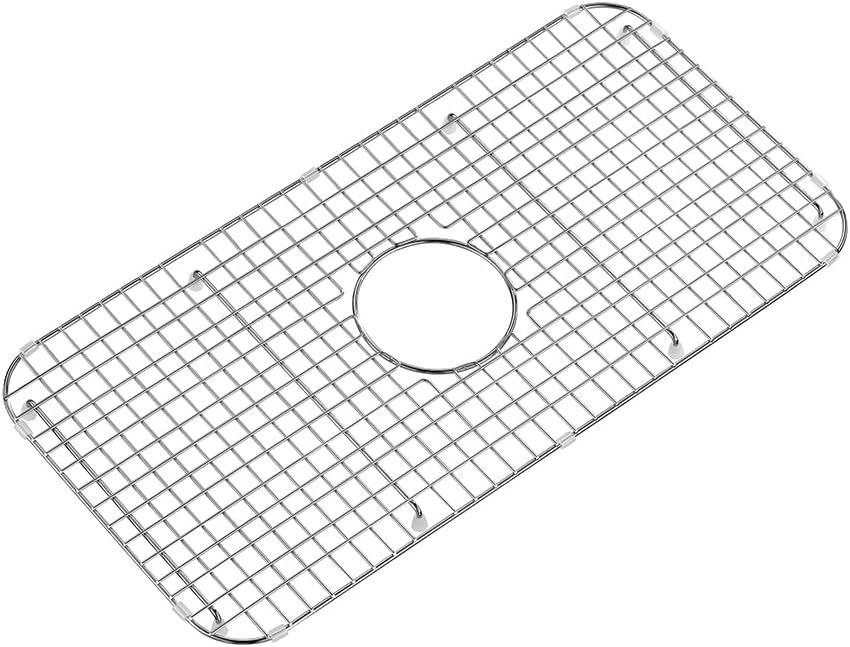 26.8 in. x 13.2 in. Centre Drain Sink Grid with Supersoft Silicone Feet in 304 Grade Stainless Steel
