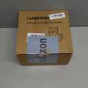 Lusifaco Shallow Elevated Cat Bowls,5.9 Inch Wide Raised Ceramic Cat Dishes with Bamboo Stand, Whisker Friendly Pet Water or Food Plates Feeding Station for Indoor Cats, Kitten(White,Set of 1)