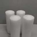 Unscented Pillar Candles - Set of 4 White Pillar Candles - 3x9 Slow Burning Large Candles for Weddings & Table Centerpieces, PARNOO