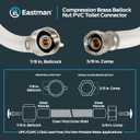 Eastman 20 Inch Flexible Toilet Connector, 7/8 Inch Ballcock x 3/8 Inch Compression Inlet Connection, 48175