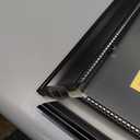 GraduationMall 14x20 Double Diploma Frame, Display 8.5x11 Certificate with Black over Gold Mat,Tempered Glass,Black with Silver Beads