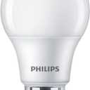 PHILIPS LED 60W A19 4-Pack Basic Soft White (2700K) 800 Lumen (10W = 60W) Frosted Flicker-Free Light Bulbs