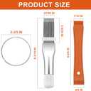 Cenipar 2PCS Air Conditioner Condenser Fin Comb Set Include FCR6 Fin Comb and Stainless Radiator Fin Comb Compatible with Air Conditioner HVAC Fin Comb Straightener