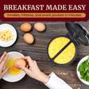 Elite Gourmet EOM205 Non-Stick Omelet Frittata Snack Pocket Maker for 2 Individual 6.5" Omelets, Stainless Steel and Black