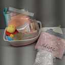 Baby Shower Gifts for Girls, 24 Piece Deluxe Baby Shower Gift Basket - Baby Girl Gift Basket with Swaddle, Rattle, Bath Towel, Brush, Car Seat Activity Toy & Milestone Cards for New Mom(Pink)
