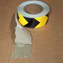 tuyrchu Yellow Black Reflective Tape 2 inch X 66 feet, Outdoor Waterproof Hazard Conspicuity Warning Industrial Marking Tape