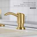 GAGALIFE Built in Sink Soap Dispenser or Lotion Dispenser for Kitchen Sink, Brushed Gold ABS Pump Head, with 17 Ounce Large PET Soap Bottle