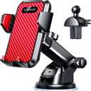 VANMASS 2025 Strongest & Military-Grade Car Phone Mount Patent & Safety Ultimate Cell Phone Holder Best Handsfree Stand for Dash Windshield Vent for iPhone 16 Pro Max 15 14 Android & Truck, Red