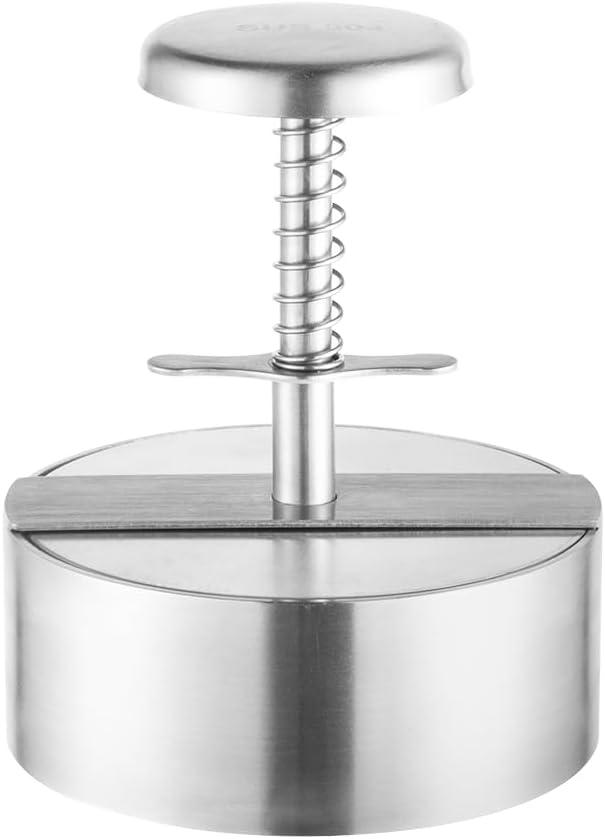Brigii 304 Stainless Steel Burger Press - 4.5" Hamburger Patty Maker, Heavy Duty Stainless Steel Burger Press for Ground Beef, Burgers (Dishwasher Safe)