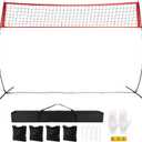 Volleyball Net for Backyard Height Adjustable,Durable Volleyball Practice Net for Serving or Hitting,Portable Volleyball Net with Carry Bag,Sandbags and Stakes for Indoor and Outdoor (12x7.9ft)