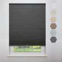 Linen Avenue Cordless Standard Blackout Cellular Shade 66 3/4 W x 48 H, Dark Grey (Arrives 1/4" Narrower)