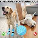 EXPAWLORER 6Pcs Anti Slip Dog Socks to Prevent Licking Paws, Dog Shoes for Hot Pavement Double Sides Dog Boots & Paw Protectors Booties for Hardwood Floors with Grip Small Medium Large Senior Dogs, M