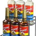 Coffee Syrup Organizer(6 Bottle Capacity),Coffee Syrup Rack for Coffee Bar,Kitchen.Small Wine Rack for Bar,Family,Storage for Syrup, Wine, Dressing