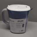 PUR 7-Cup Water Filter Pitcher, Cleaner, Great-Tasting Water, Dishwasher Safe, Powerful, Faster Filtration, LockFit Cap Design - White