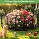 8 Panels No Dig Garden Fence, Dog Fence Outdoor for Yard, 48in(H) x 18ft(L)