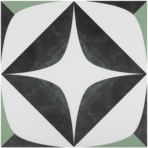 Alow Green Peel and Stick Floor Tile Waterproof, 7pcs Vinyl Flooring 11.6inX11.6in, Peel and Stick Flooring Suit for Bathroom,RV,Kitchen