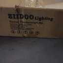 Gold K9 Crystal Chandelier,23.6 inch Modern Kitchen and Dining Light Fixture 2-Tiers Round Raindrop Chandeliers Adjustable Flush Mount Pendant Ceiling Light Fixture for Living Room Foyer Entryway