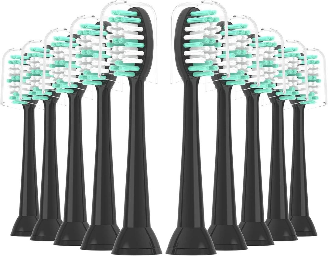 Replacement Toothbrush Heads 10 Pack for AquaSonic Black Series and Vibe Series Electric Toothbrush